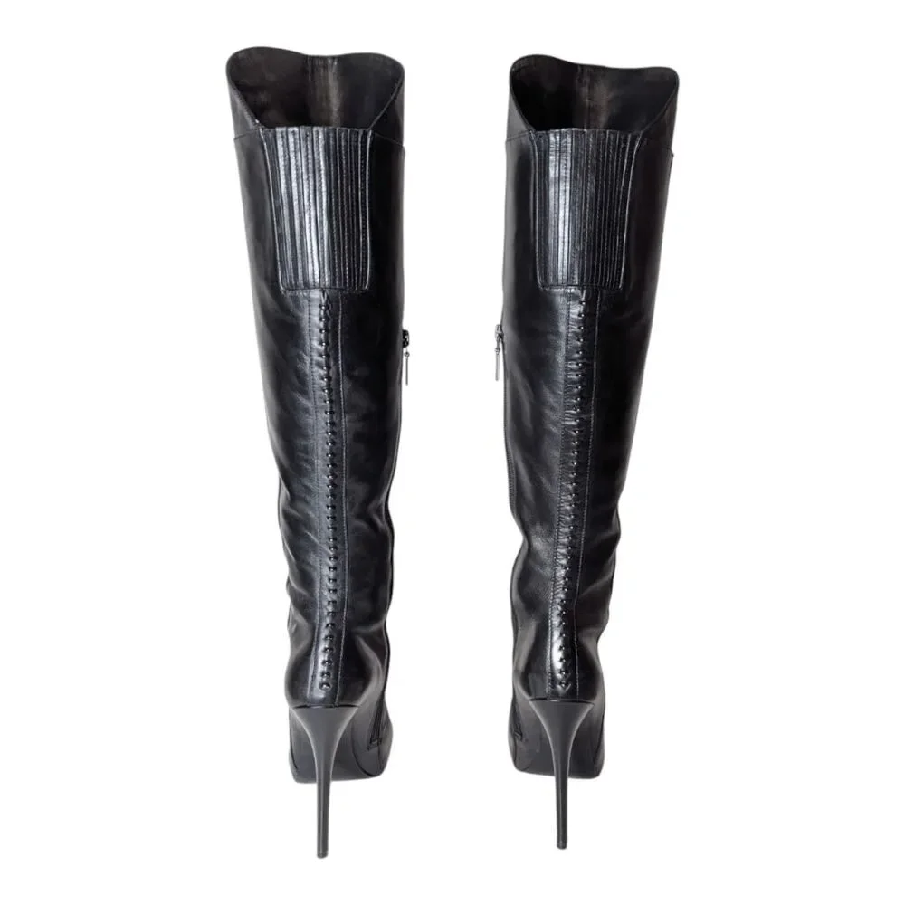 REPORT SIGNATURE Jacqueline Studded Leather Over The Knee Boot Size 7